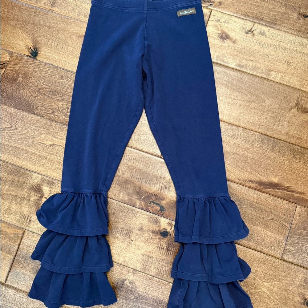 Matilda Jane Navy Ruffle Hem Girls' Leggings